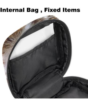 Buy Cute Hedgehog Menstrual Pad Bag with Zipper | Stylish Tampon Pouch for Women & Girls | International Shipping Available - Buy Online on GoSupps.com