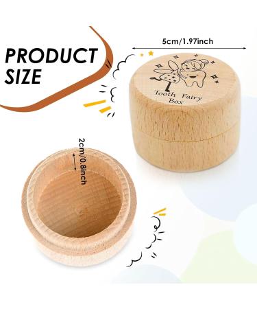 Wooden Tooth Fairy Box for Girls - Kids Keepsake Organizer - Tooth Storage Box - Cute Tooth Holder - Lost Teeth Keepsake - Ideal for Birthday and Baby Shower - Wood Color - Buy Online on GoSupps.com