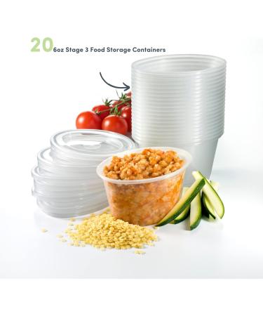 Mummy Cooks - 20 180ml BPA Free Plastic Reusable Containers for Freezing Baby Food/Weaning Pots - Buy Online on GoSupps.com