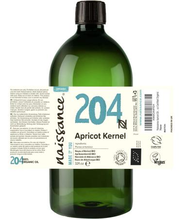 Naissance Organic Apricot Kernel Oil 32 fl oz - Cold Pressed, Vegan, Hexane Free - Ideal Massage Base Oil for Hair & Skin - Buy Online on GoSupps.com
