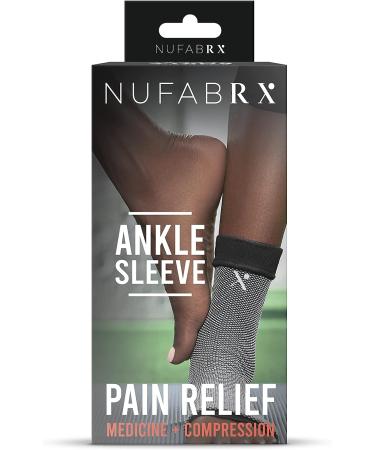 NUFABRX Ankle Compression Sleeve - Pain Relief for Men & Women | Arthritis, Tendonitis, Plantar Fasciitis Support - Buy Online on GoSupps.com