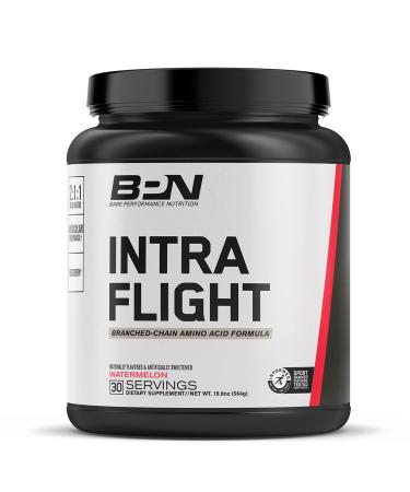 Bare Performance Nutrition, Intra-Flight, Branch Chain Amino Acids, Ultimate Endurance Supplement, Increase Endurance and Stamina, 2:1:1 BCAA + Recovery (30 Servings, Watermelon)