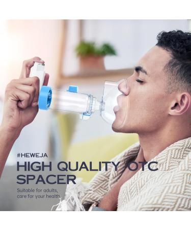 Handheld Inhaler Spacer for Infants Children and Adults - Anti-Static - Portable Design for Home School and Travel - Soft Silicone Mask - Nessi OTC Spacer - Easy to Clean (Blue Adult) - Buy Online on GoSupps.com