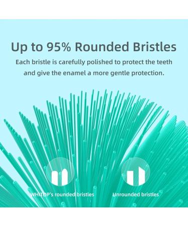 WHITOP Sonic Electric Toothbrush Replacement Brush Heads - Daily Cleaning Bristles - Oval Interface - 4 Pack - White - Buy Online on GoSupps.com