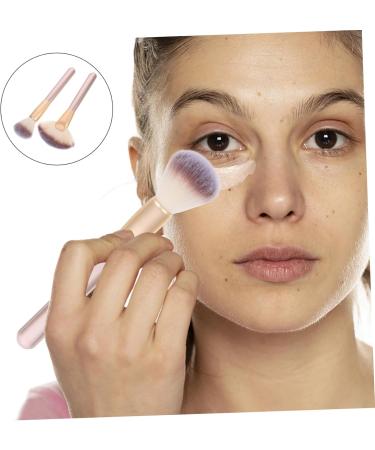 Beavorty 2 Sets Makeup Brush Facial Makeup Applicator Makeup Blush Face Fan Blush Highlighter Applicator Powder Brush Contour Brush Woman Sector Corrugated Silk Nylon Wool - Buy Online on GoSupps.com