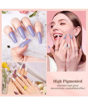 OBSGUMU Gel Nail Polish Set 10 Colors UV LED Curing Gel Polish Set for Art DIY Salon at Home Long Lasting Gel Polish with Gel Base and Top Coat Easy to Apply 8ml - Buy Online on GoSupps.com