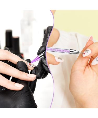 Prasacco Rhinestone Picker Tool Rhinestones Applicator Tools Rhinestone Picker Dotting Wax Pen Nail Art Tool with 4 Purple Replaceable Wax Head and 1 Tweezer for DIY Nail Art Tool - Buy Online on GoSupps.com