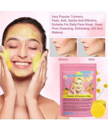 Turmeric Cleansing Pads - Balance Skin Oil & Water Deep Clean Pores (2 Pack) | International Shipping - Buy Online on GoSupps.com