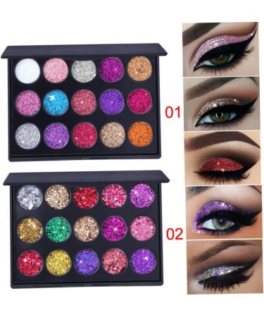 FOMIYES 2pcs 15 Pearly Eye Cosmetic Shadow Combination Matte Colors Makeup Pallet Lustre 1 count (Pack of 1) As Shownx2pcs - Buy Online on GoSupps.com