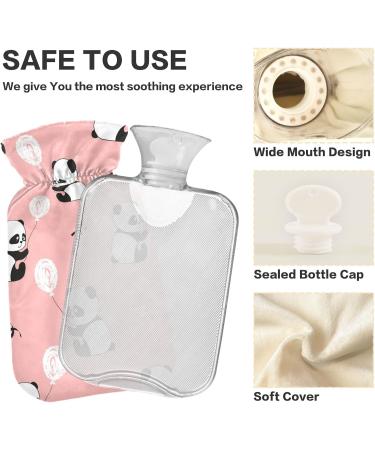 Cute Panda Hot Water Bottle | 1L Pain Relief Bag with Cover | Eco-Friendly BAP-Free Warmth for Hands & Feet - Buy Online on GoSupps.com