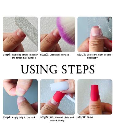 480pc LuckForever Square Press on Medium Fake Nails - Full Cover Colored Artificial Fingernail Tips for Women - Matte Finish, 4 Colors - Buy Online on GoSupps.com