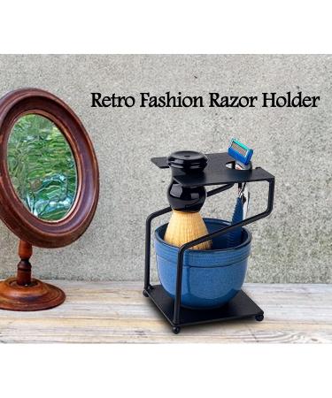 Dgudgu Stainless Steel Safety Razor & Shaving Brush Stand - Black Shave Holder for Men - Buy Online on GoSupps.com