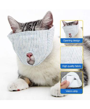 oUUoNNo Breathable Cat Muzzles Cotton Cat Restraint Mask for Grooming and Nail Trimming Cat Holder Prevent Cats from Biting Meowing Chewing Scratching (M Style 2) M Style 2 - Buy Online on GoSupps.com