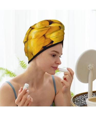 Premium Hair Towel Wrap - Quick Drying Towel Turban in Ripe Yellow Lemon | Perfect for Fast Hair Drying - Buy Online on GoSupps.com