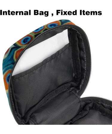 Stylish Menstruation Pad Bag with Zipper | Floral & Peacock Design | Women's Tampon & Napkin Organizer - Buy Online on GoSupps.com
