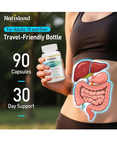 Zeolite Detox for Adults, Detox Binder Supplement - Zeolite, Activated Charcoal, Bentonite Clay, NAC, Milk Thistle, Pro-Pre-Postbiotic complex Supports Liver & Gut Health, 90 Vegan Capsules - Buy Online on GoSupps.com