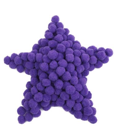 BUTUZE 150Pcs Pom Poms  1 Inch Pom Poms  Puff Balls in Reusable Zipper Bag  Perfect for Puff Balls Kids' Art  Craft Projects  Creative Crafts Decoration - Purp Pom Pom Purple