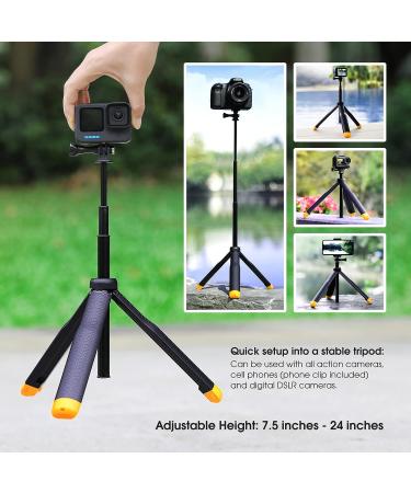 SOONSUN 4-in-1 Floating Selfie Stick for GoPro & DJI OSMO - Waterproof and Versatile Yellow Pole - Buy Online on GoSupps.com