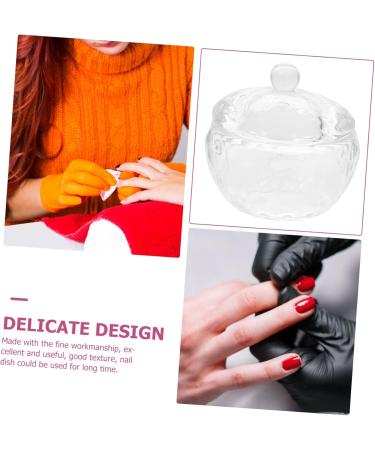 PRETYZOOM Glass Jar Wedding Decor Manicure Nail Dish Cup Dappen Dish Acrylic Nail Tools Nail Art Liquid Holder Nail Dish Bowl with Lids Nail Cups with Lids Nail Powder Glass Candy - Buy Online on GoSupps.com