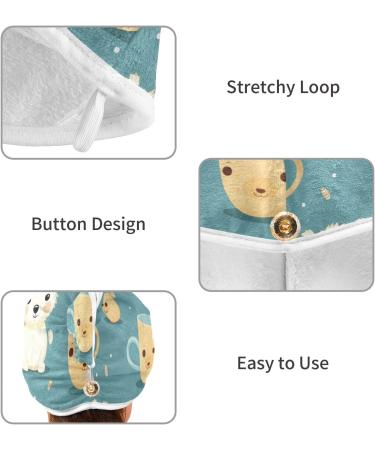 Tea Cup Dog Hair Towel 2 Pack | Super Absorbent Quick Dry Hair Turbans for Women & Girls | Ultimate Hair Drying Solution - Buy Online on GoSupps.com