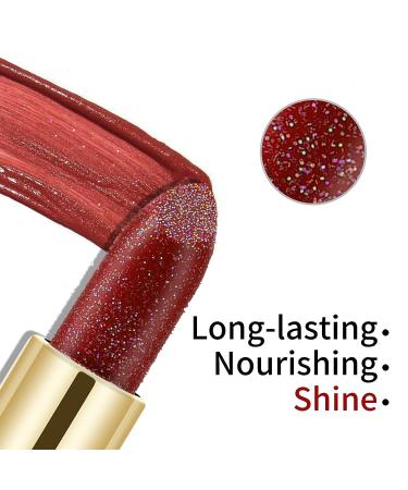 Boobeen Glitter Lipstick - Hydrating Metallic Shine Lip Color for Women and Girls - Buy Online on GoSupps.com