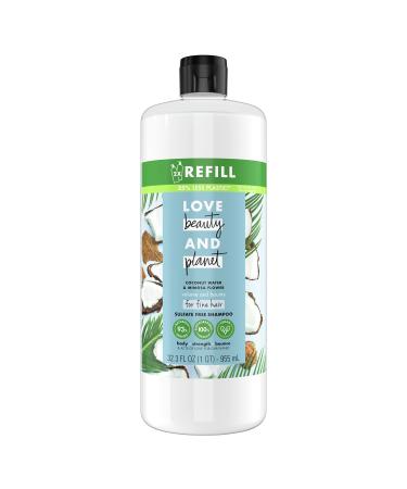 Love Beauty And Planet Sulfate Free Shampoo Volumizing Shampoo for Fine Hair Coconut Water and Mimosa Flower Refill Bottle for use with Reusable Aluminum Bottle 32 oz - Buy Online on GoSupps.com