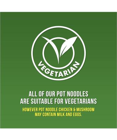 Pot Noodle Chicken & Mushroom vegetarian noodles Standard quick to make noodles 90 g - Buy Online on GoSupps.com