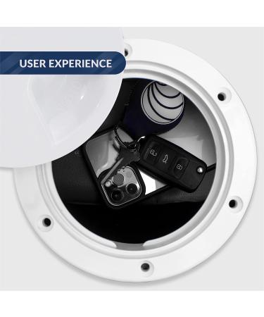 Five Oceans Marine Round Inspection Deck Plate Hatch - White, Water Tight, Outdoor Installation - 4 Deck Plate - Buy Online on GoSupps.com
