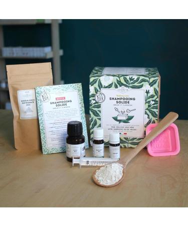 MY COSMETIK - DIY gift box - Solid detangling and illuminating shampoo - Natural non-sulfated and very gentle - Composed of 75% active ingredients - Recipe + ingredients! - Made in France - Buy Online on GoSupps.com