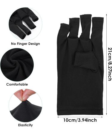 2 Pair Anti UV Gel Manicure Gloves - Professional Fingerless Protection for Nail Art DIY - Moisturizing & Skin Care - Home & Outdoor - 2 Pairs - Buy Online on GoSupps.com