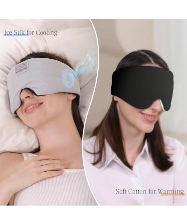 MUSICOZY Bluetooth Sleep Mask & Headphones - Ice Silk Eye Mask for Total Darkness Perfect Gift for Men & Women (Black - Buy Online on GoSupps.com
