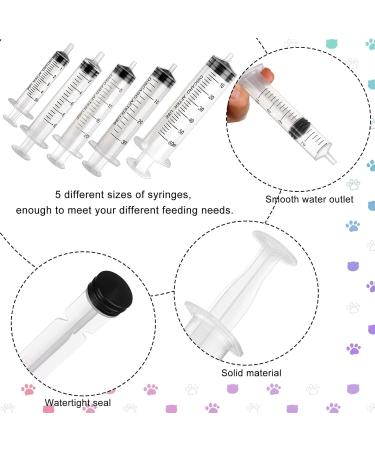 Puppy Kitten Feeding Tube Kit Includes 5 Pcs Kitten Feeding 5 ML 10 ML 20 ML 30 ML 60 ML 4 Pcs Red Feeding Tubes 1Pcs Rubber Suction Device and Air Blowing for Newborn Animals(11Pack) - Buy Online on GoSupps.com