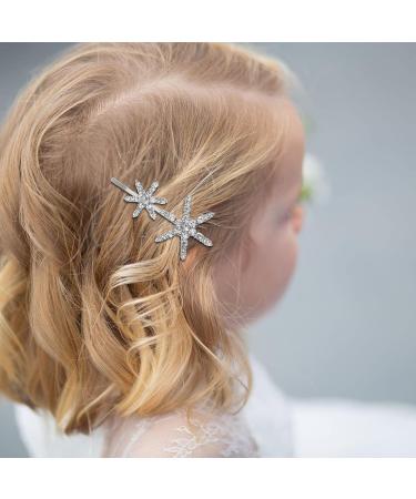 MAGICLULU 2 Sets Star Hairpin Barrettes Hair Clip for Wedding Rhinestone Star Bobby Clips Pearl Hair Bride Rhinestones Barrette Women's Female Star Alloy European Style - Buy Online on GoSupps.com