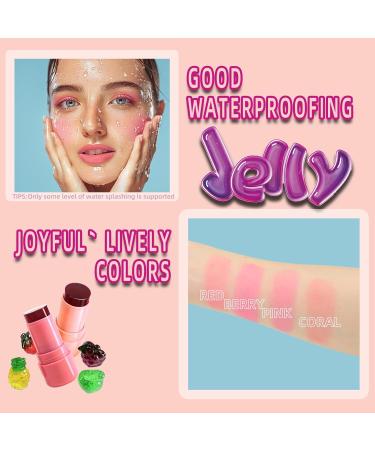 Buy 2PCS Cooling Water Jelly Tint Blush Stick | Moisturizing Natural Cheek & Lip Makeup | Long-lasting Coral & Berry Blusher | International Shipping Available - Buy Online on GoSupps.com