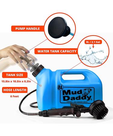 Mud Daddy Starter Bundle 8L Blue Portable Pet Washing Device - Pet Grooming Kit for Dogs, Horses, and Small Animals - Buy Online on GoSupps.com