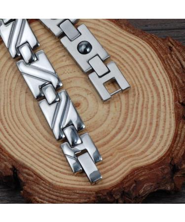 Stainless Steel Magnetic Anklet 24cm for Arthritis Pain Relief - Health Gift (Silver-2) | International Shipping Available - Buy Online on GoSupps.com