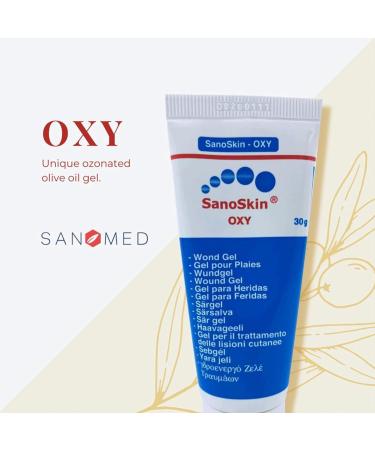 Sanoskin Oxy Wound Healing Gold 30G - Natural Treatment for Infected Wounds with Ozonized Olive Oil | Combat Bacteria Yeasts & Fungi - Buy Online on GoSupps.com