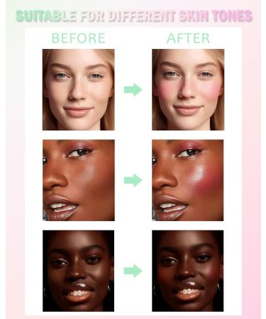 Pink Liquid Blush Oil Blush Liquid for Cheek Dewy Finish Face Blush for Natural Looks Lightweight Blush Water Longlasting Waterproof Blush Makeup Blendable Hydrating Formula Tinted Blush Oil-02# - Buy Online on GoSupps.com
