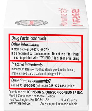 Tylenol Regular Strength Tablets - Acetaminophen Pain Relief 100 ct - Buy Online on GoSupps.com
