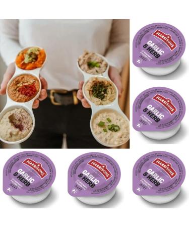 Harrisons Garlic and Herb Sauce Dip 25g Each Pack of 20 With Smooth Mayonnaise Pack of 20 Sachets No Artificial Color or Flavor Made in UK - Buy Online on GoSupps.com