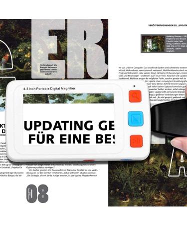 Electronic Reading Aid Digital Magnifier with 4.3 inch 4x-32x Dimmable LEDs with TV Output for Reading Kids The Brightest & Best Reading Magnifier - Buy Online on GoSupps.com
