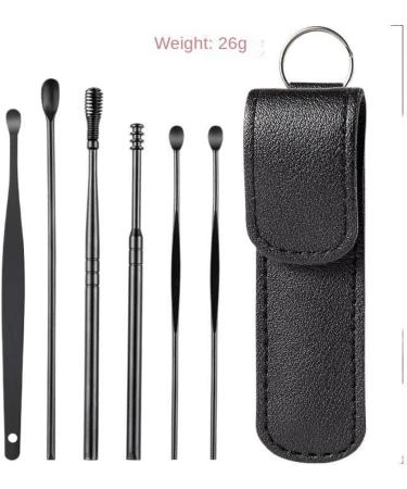 Ear Cleaning Artifact Stainless Steel Earpick Ear Cleaning Set Spring Spiral Ear Cleaning Tool Portable 6-Piece Set green 150*28mm - Buy Online on GoSupps.com