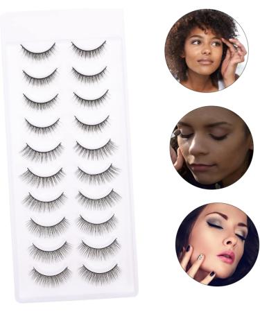FRCOLOR 10 Pairs Fake eyelashes makeup eyelash False Eyelashes For Beginners natural dense eyelashes dense soft lash strip eyelashes false lashes chemical fiber 6d artificial extend - Buy Online on GoSupps.com