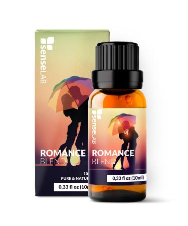Romance Essential Oil Blend - 100% Pure Extract with Rose Bergamot Ylang Ylang Clary Sage Lavender and Geranium Oil Therapeutic Grade for Aromatherapy Diffuser and Humidifier (10 ml) Romance 10ml (Blend)