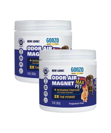 Gonzo Natural Magic Air Activated Charcoal - 2 Pack - for Litter Boxes Cages and Pet Beds 14 Ounce