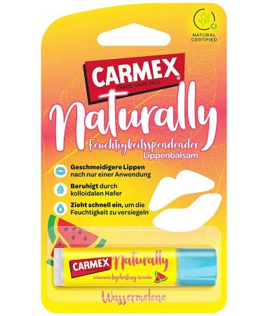 Carmex Naturally Stick Watermelon - Natural lip care for a smooth result - 1 piece of 4.25g 23232 4.25 g (1 -pack) watermelon