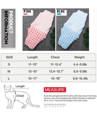 Cat Surgical Recovery Suit L - E-Collar Alternative After Surgery Wear - Blue - Buy Online on GoSupps.com