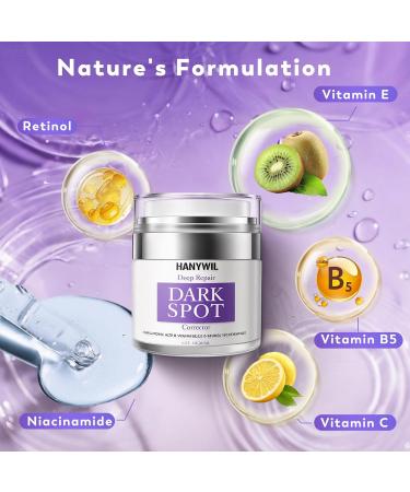 HANYWIL Dark Spot Remover for Face & Body Remedy for Dark Spots with Natural Ingredients Dark Spot Corrector Cream and Serum for Skin Care Treats Freckles Melasma Sun Spots Women & Men 1.7 Fl Oz 1.7 Fl Oz (Pack of 1) - Buy Online on GoSupps.com