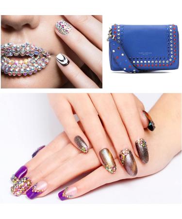 Nail Gems 4 Boxes Flatback Mixed Crystal Rhinestones for Nails Shiny Nail Rhinestones Diamonds for Nail and Face Art Design Decoration DIY Crafts - Buy Online on GoSupps.com