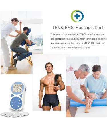 Buy TENS Unit Muscle Stimulator - 2020 Upgrade 3-in-1 EMS Pulse Massager | 32 Presets & Manual Modes for Pain Relief - International Shipping Available - Buy Online on GoSupps.com